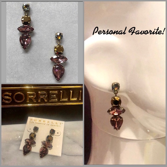 Sorrelli Bronze & Mahogany Fall Crystal Earrings - Picture 3 of 13